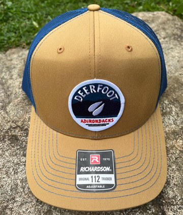 Beige/Blue Hat with Blue Patch